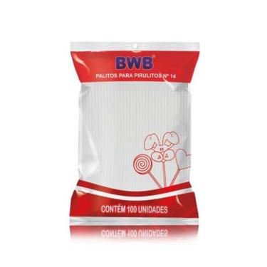 Imagem de Palito Pirulito Bwb Medio 100un Branco
