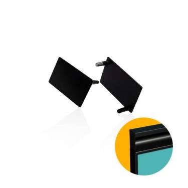 Imagem de Ponteira Lisa Preta Para Puxador Gola de 20 Mm Pe179 Rometal, PE-155 P