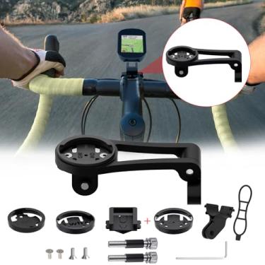 Imagem de BIKOOCO Suporte de bicicleta ajustável frontal - Suporte de bicicleta de liga de alumínio para Garmin Extended Mountain Bike Computador Road Mountain Cycling GPS Combo Acessórios de bicicleta
