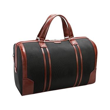 Imagem de McKleinUSA Bolsa esportiva Kinzie 1680D Nylon balístico com acabamento em couro de 50,8 cm Nylon de dois tons preta (78195) 52,08 cm x 22,86 cm x 30,48 cm