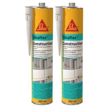 Imagem de Kit 2 Adesivo Sikaflex Construction Construção Branco 300ml