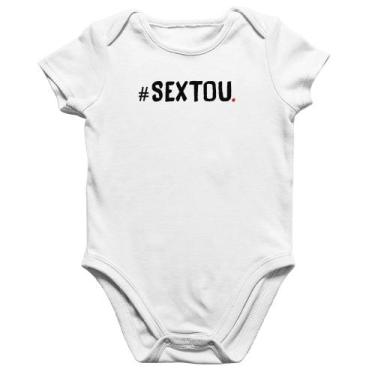 Imagem de Body Bebê Algodão Sextou Hashtag - Foca na Moda, Branco, M