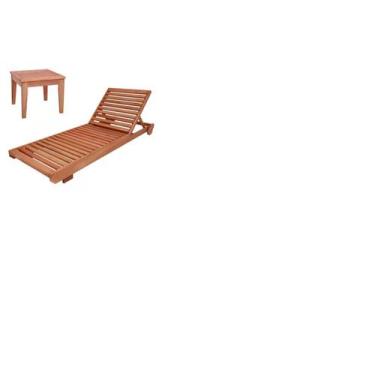 Imagem de Espreguiçadeira Moana com mesa de apoio Ref. 429-79 - Entalharte 