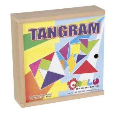 Imagem de Tangram MDF - 70 Peças - 10 Jogos - Carlu