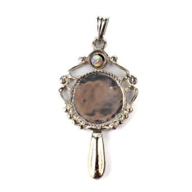 Imagem de Pingente Abebe Iemanjá 4,3 cm  Metal Banhado Prateado - Lua Mística - 