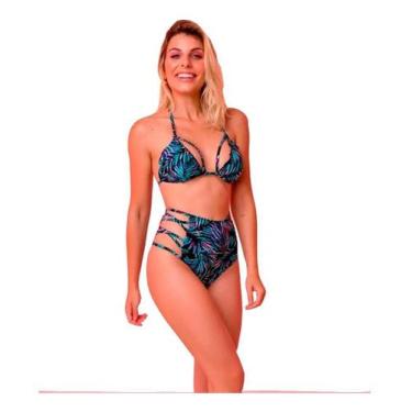 Imagem de Biquini Com Bojo Cintura Alta Hot Pant Bella Flor 2020 - Breeza Store