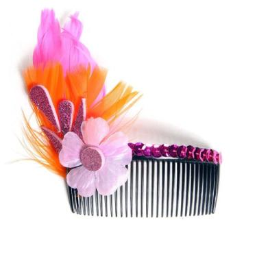Imagem de Acessório para Cabelo Carnaval Rosa com Penas - Abrakadabra, UNICA, U