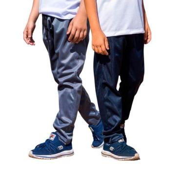 Imagem de Kit 2 Calça Infantil Helanca Flanelada Agasalho Lisa  - BEN20 PREMIUM,