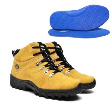 Imagem de Kit Bota Coturno Adventure Masculino Cat skill + Palmilha de Gel, Amar