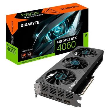 Imagem de Placa de Vídeo RTX 4060 EAGLE OC Gigabyte NVIDIA GeForce, 8GB GDDR6, D