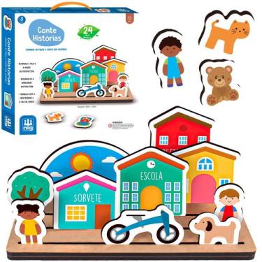 Imagem de Brinquedo Educativo Infantil Jogo Conte Histórias Nig Brinquedos Didát