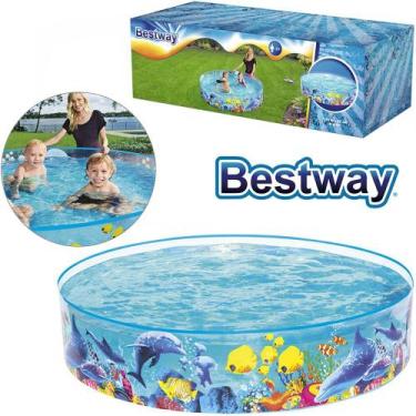 Imagem de Piscina semirrigida 946l peixe 38x183cm de ø na caixa - BESTWAY/ETILUX