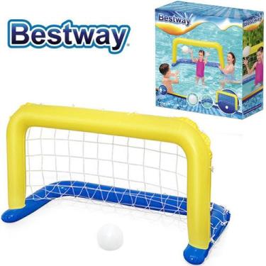 Imagem de Jogo futebol inflavel com trave 142x76cm + rede e bola caixa - BESTWAY