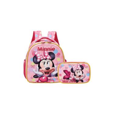 Imagem de Kit Escolar Lancheira Térmica + Estojo Box Minnie Mouse