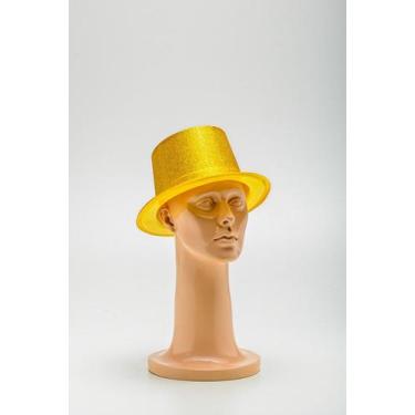 Imagem de Cartola Plastico C/ Gliter - Festas e Fantasias, Amarelo