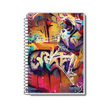 Imagem de Caderno Pauta Branca pequeno rox espiral 96 folhas