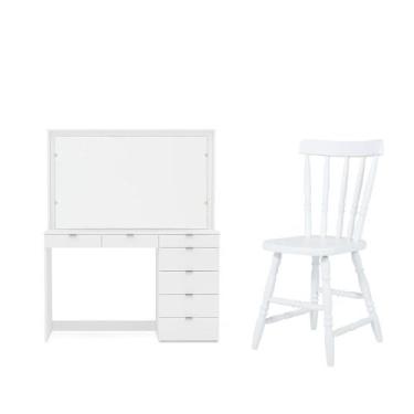 Imagem de Penteadeira Ditália 7 Gavetas com Cadeira PE-50 Cozy