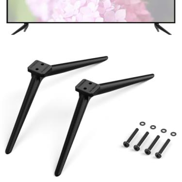 Imagem de Yaotieci Suporte de TV de metal apenas para 75R6A5R Roku Smart TV 75 polegadas Plus Series 4K QLED Roku TV Legs, suportes de base de TV de substituição para Roku Plus Series Roku TV Feet wr conjunto