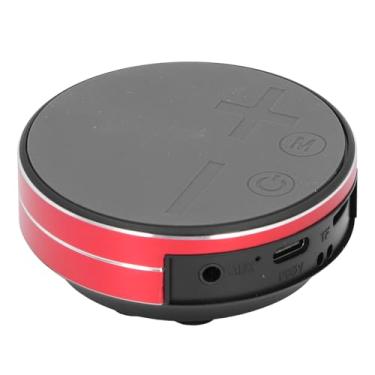 Imagem de Alto-falante de Condução óssea, Bluetooth, AUX, Cartão de Memória Pequeno, Estéreo, à Prova de água, Design de Ventosa Inteligente, para Banheiro Interno e Externo (Vermelho)