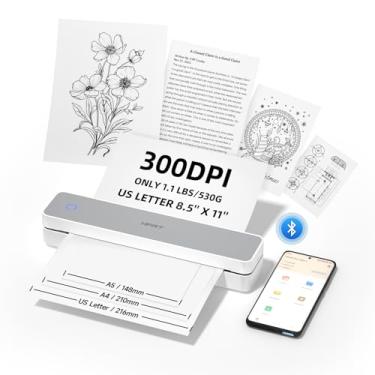 Imagem de HPRT Impressora portátil sem fio para viagens, compatível com letras dos EUA 8,5 x 11 e papel térmico A4, impressora térmica Bluetooth 300 DPI sem tinta, compatível com telefone e laptop Android e iOS
