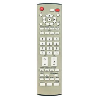 Imagem de Controle remoto de substituição EUR7636070R compatível com monitor Panasonic Plasma TV TH-85PF12 TH-58PH10UK TH-65PHD8UKJ TH-37PWD8GK TH-37PWD8GS TH-42PWD8GK TH-42PWD8GS TH-85PF12W TH-37PH10UK TH-37P