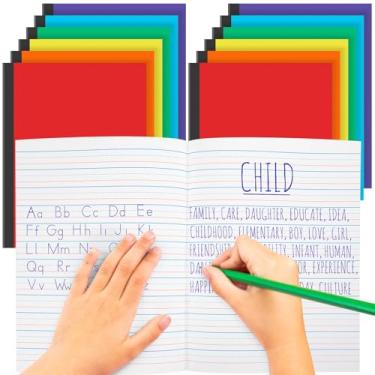 Imagem de Henoyso Caderno de composição primária com 24 peças, 60 páginas, 24,8 x 19 cm, K-2, livro de composição pautada primária para crianças, diário primário, papel de prática de caligrafia, material de