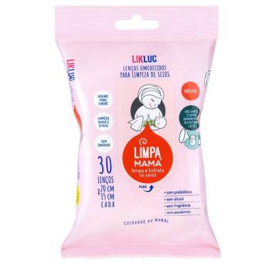 Imagem de Lenço Umedecidos para Limpeza de Seios Likluc Limpa Mama com 30 Unidades