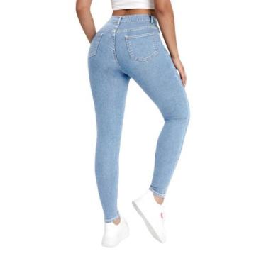 Imagem de Calça Jeans LISA Feminina Skinny Elastano Casual Slim Sport 452 - IRON