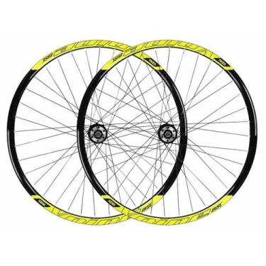 Imagem de Par de Roda Aro 29 Vzan Vnine Aero Cubo de Rosca Rolamentado Preto Ama