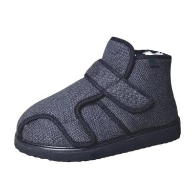 Imagem de Letuwj Sapatos planos de algodão de cano médio, pés inchados, peito grosso que pode ser usado, cinzento, 38 2/3 UE, cinzento, 39 EU