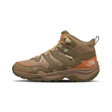 Imagem de THE NORTH FACE Bota feminina Hedgehog 3 Mid impermeável para caminhada | Cabedal de couro ripstop, sola de borracha, Sahara/semente de alcaravia, 36