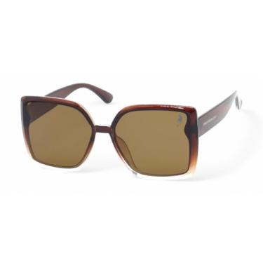 Imagem de Óculos de Sol Clássico Polo London Club com Lente Proteção UV400 - Kit contém Case Couro ECO (Marrom)