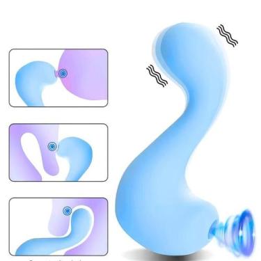Imagem de Sugador de Clitóris e Estimulador My Dino de Ponto G Intt Azul