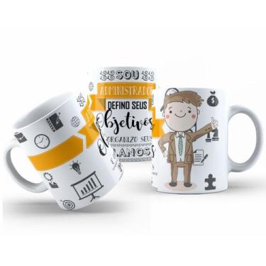 Imagem de Caneca de Cerâmica Branca 325ml com Estampa de Profissões - Mecolour, 