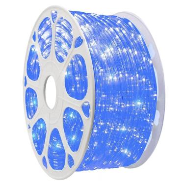 Imagem de Fita Led SMD Dupla Face Rolo 100 Metros Azul Luz Direta Iluminaçao Decoraçao Casa Perfil Sanca