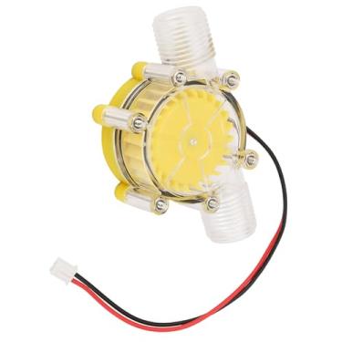 Imagem de Micro Hydro DC Fluxo de água Turbina Turbina Gerador de Energia Hidrelétrica para Uso Doméstico (F50 de 5V amarelo transparente)