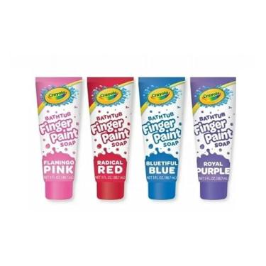 Imagem de Crayola Pacote De Tinta Para Banheira Com 4 Cores Variadas, Tubos De 3 Onças (Vermelho Radical, Rosa Flamingo, Azul Azulado E Roxo Royal)