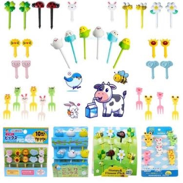 Imagem de Kit Garfinho Infantis Para Petisco Frutas Palitinho 34pç - PromoGalax