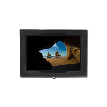 Imagem de TABcare Capa de metal de segurança com trava para tablet Fusion5 de 10 polegadas Windows para quiosque, POS, loja, exibição de exibição (preto, VESA e suporte de parede)