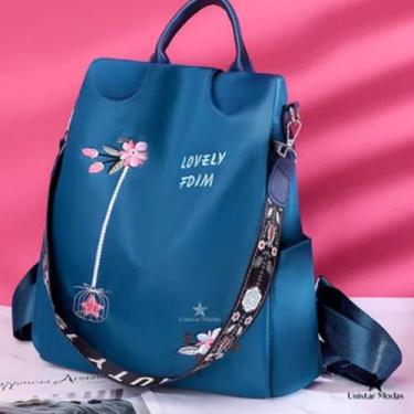 Imagem de Bolsa Mochila Feminina Ante Furto Impermeável Reforçada Cor - GAROTA B