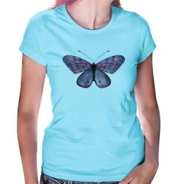 Imagem de Baby Look Borboleta Lilás - Foca na Moda, Azul bebê, G