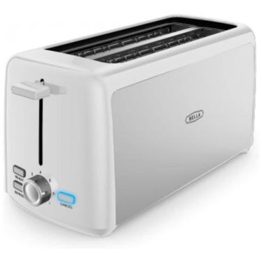 Imagem de Torradeira Elétrica 4 Fatias com 7 Níveis de Tostagem, 110V 1400W, BELLA, Branca e Prata