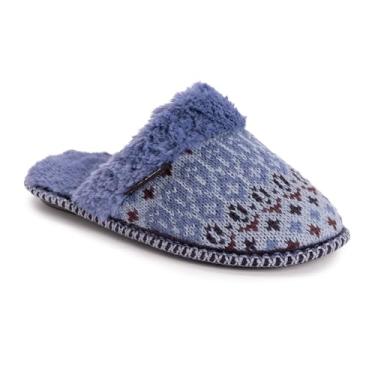 Imagem de MUK LUKS Pantufas femininas Frida Scuff, Pedra da lua, Small