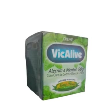 Imagem de Kit 3 VicAlive Creme de Alecrim e Mentol, 50g, com Óleo de Copaíba e Óleo de Cravo Nossa Flora