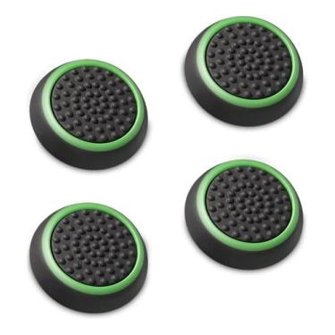 Imagem de Kit 4 Grip (2 Pares) Cores Protetor Analógico Silicone Controle Joystick Polegar Compatível Com PS4 PS5 Xbox Nintedo Switch Desempenho (4GRIP-VERDE)