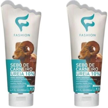 Imagem de Creme Fashion Sebo de Carneiro Ureia 10% Bisnaga 200ml Kit 2 Unidades