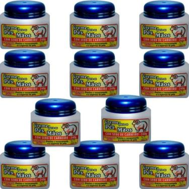 Imagem de Creme para os Pés e Mãos San Jully Com Sebo de Carneiro Pote 240g Kit 
