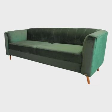 Imagem de Sofá Camel 2,30m Suede Verde Musgo / decoração, Sala, Recepção