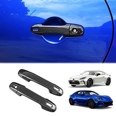 Imagem de KUNGKIC Protetor de maçaneta de porta de carro para Toyota GR86 Subaru BRZ 2021 2022 2023 2024 2025 Toyota GR86 Subaru BRZ acessórios externos kit de acabamento de moldura ABS estilo esportivo