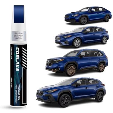 Imagem de COSLAKE Tinta de retoque de carro (pérola azul (WCH)) para SUBARU, kit de reparo de arranhões de pintura de carro, solução rápida e fácil de reparar, caneta removedor de arranhões 2 em 1 com cor